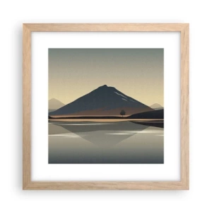 Poster in cornice rovere chiaro - Immagine speculare - 30x30 cm
