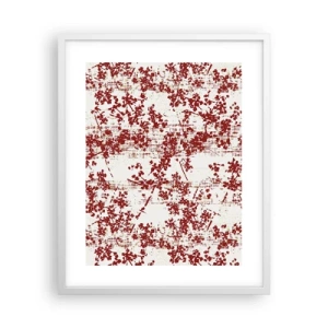 Poster in cornice bianca - Come l'antico percalle - 40x50 cm