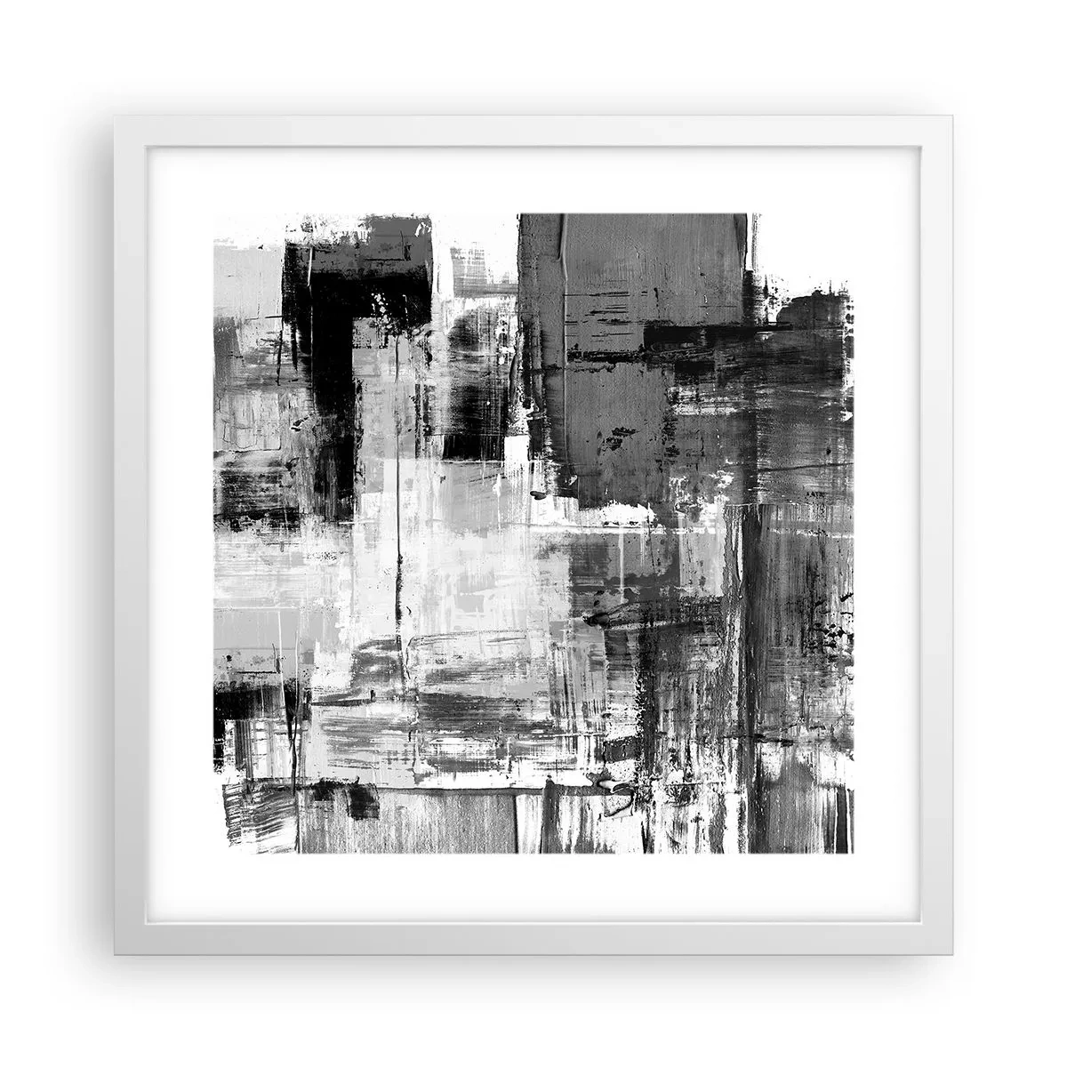 Poster in cornice bianca - Il grigio è bello - 40x40 cm