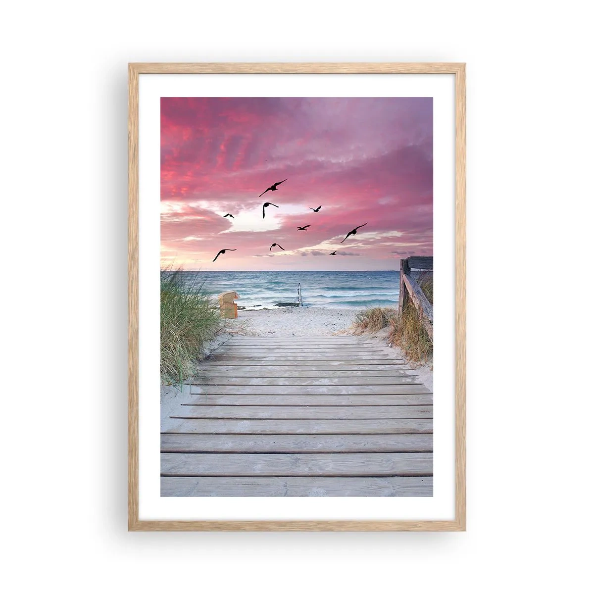 Poster in cornice rovere chiaro - Impressioni baltiche - 50x70 cm
