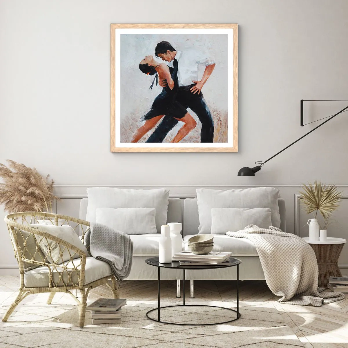 Poster in cornice rovere chiaro - Il tango dei miei sogni - 30x30 cm