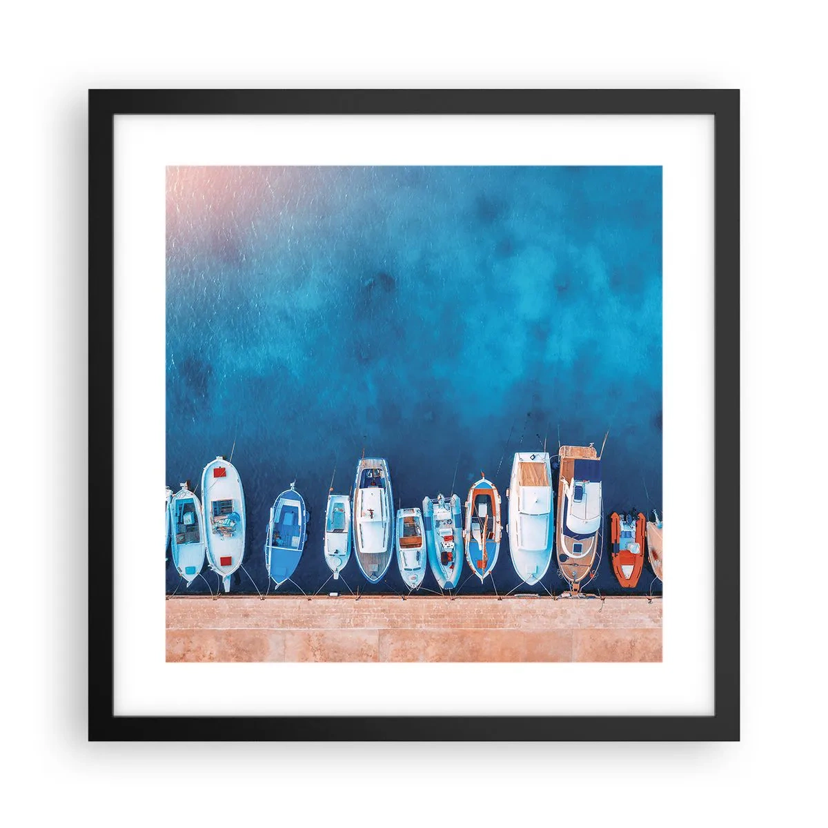 Poster in cornice nera - In una fila - 40x40 cm