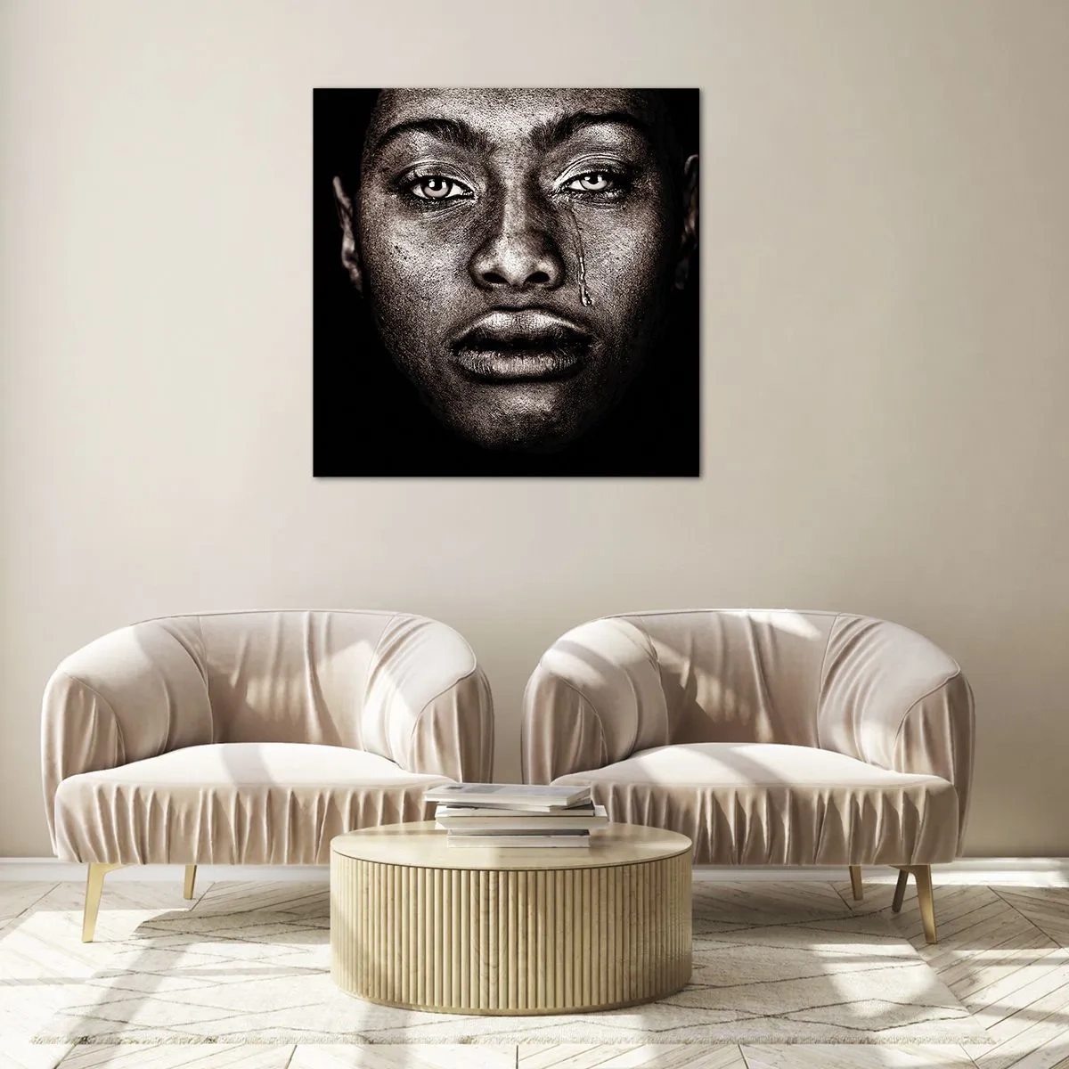 Quadro su vetro - Un'unica lacrima - 50x50 cm