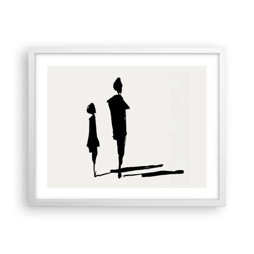 Poster in cornice bianca - Sicuramente insieme? - 50x40 cm