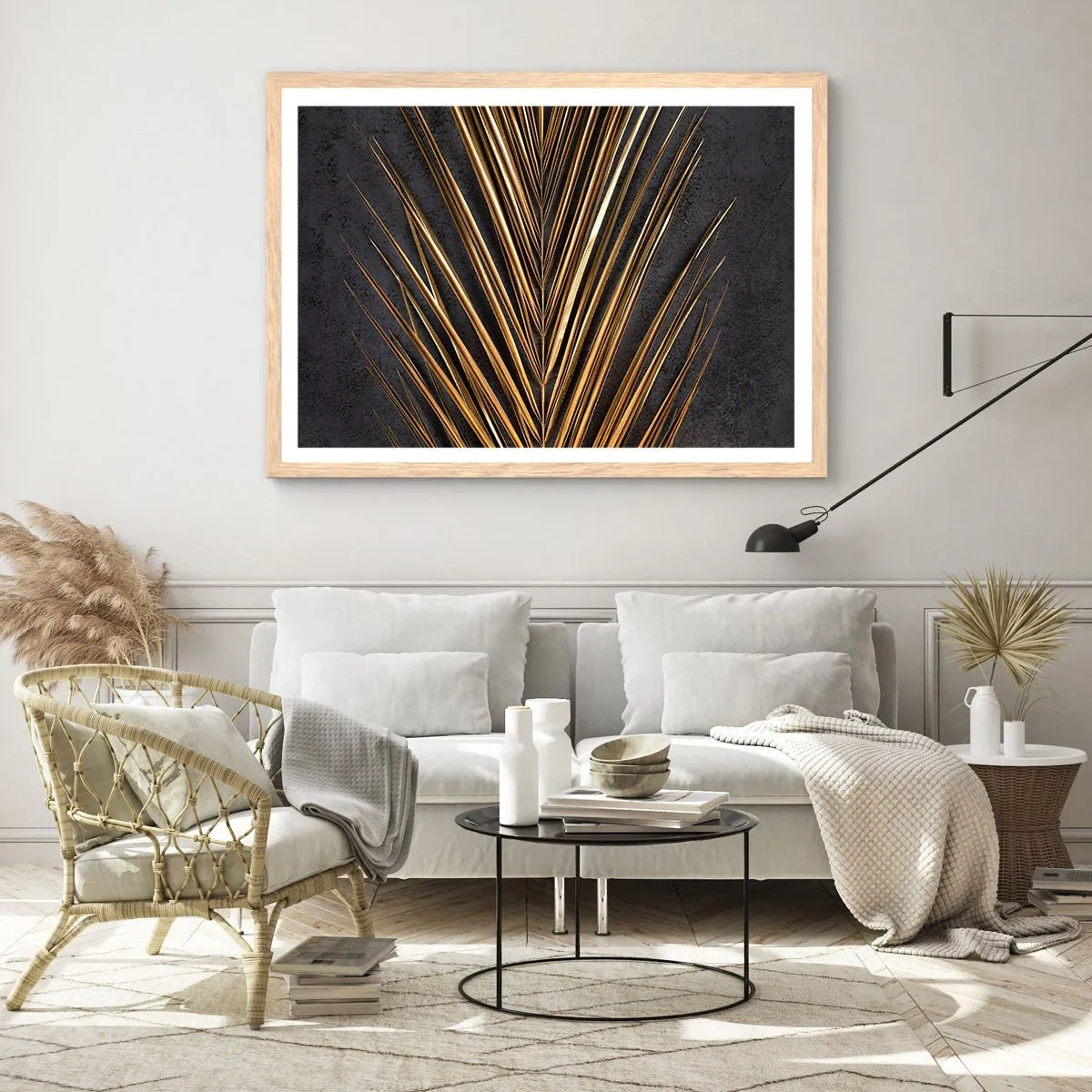 Poster in cornice rovere chiaro - L'oro dei tropici - 70x50 cm