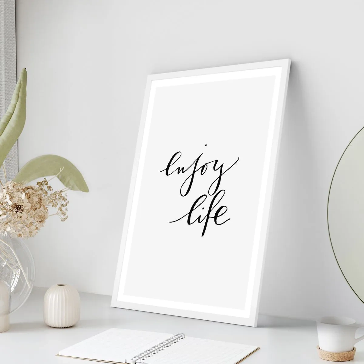 Poster in cornice bianca - Niente da aggiungere... - 30x40 cm