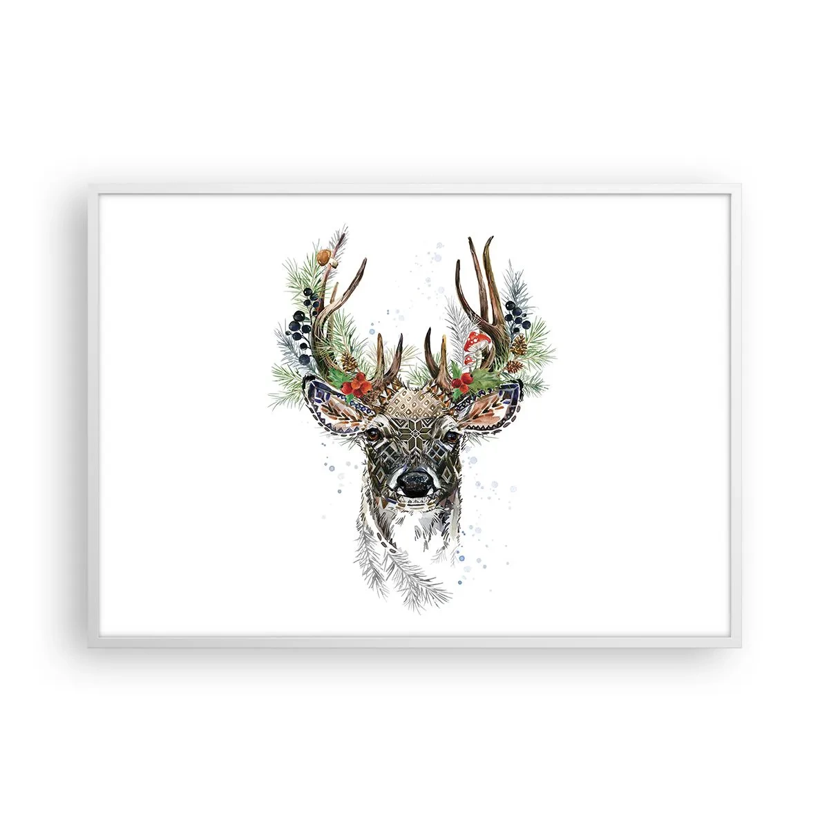 Poster in cornice bianca - Nell'abito della festa - 100x70 cm