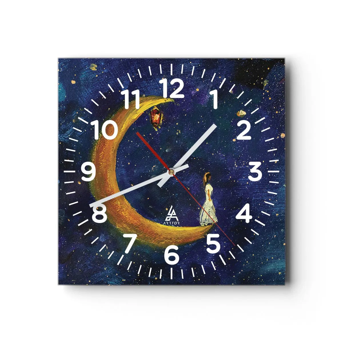Orologio da parete - Orologio in Vetro - Il richiamo del mondo - 30x30 cm