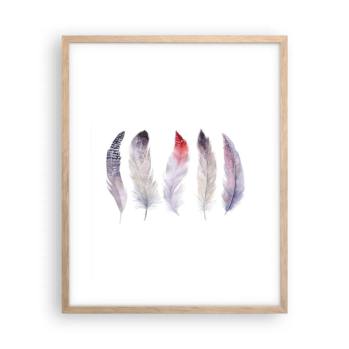 Poster in cornice rovere chiaro - Delicate come una nebbia multicolore - 40x50 cm