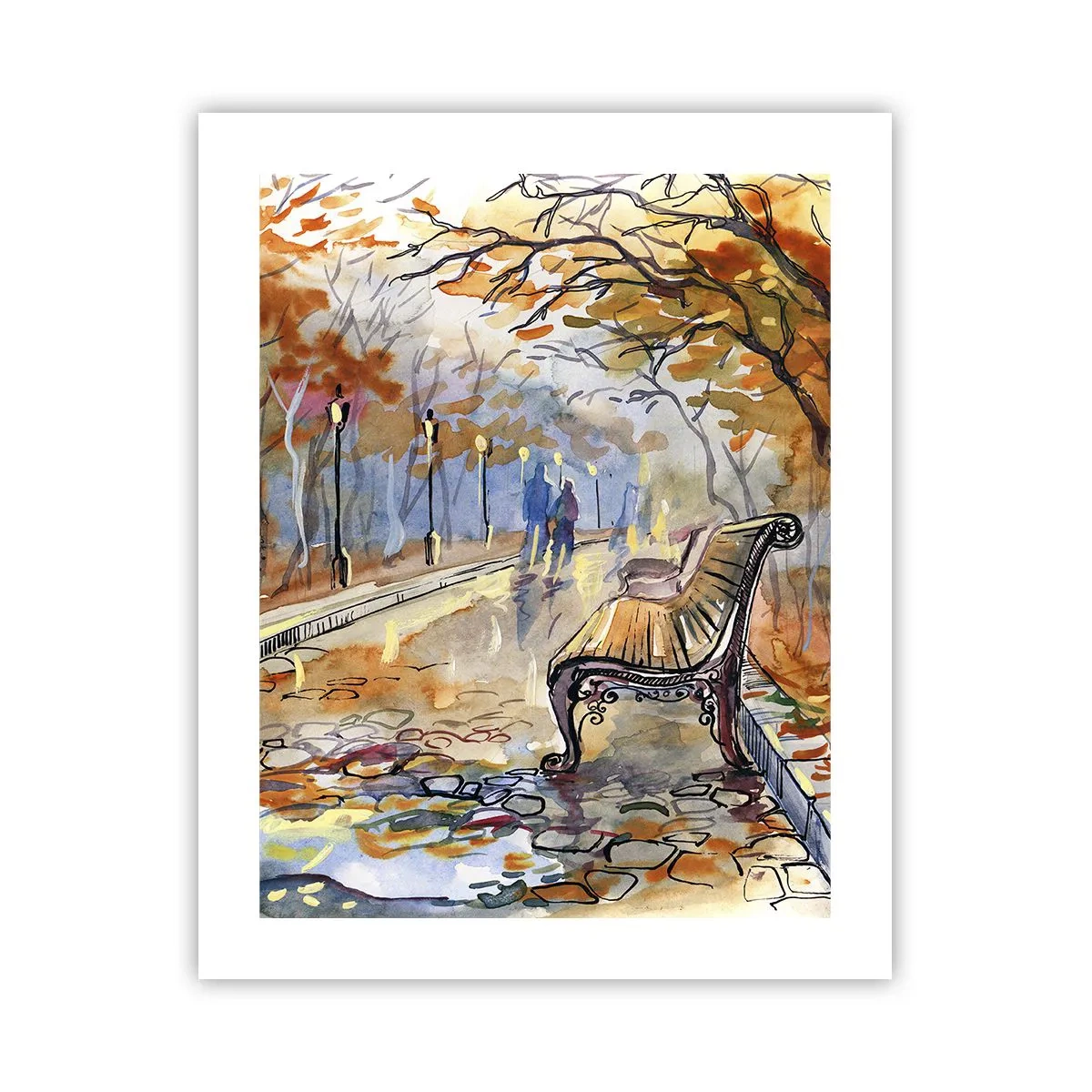 Poster - Passeggiando insieme l'autunno - 40x50 cm