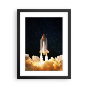 Poster in cornice nera - Ad astra! - 30x40 cm