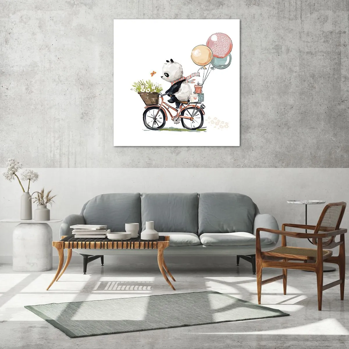 Quadro su vetro - Giorno felice - 70x70 cm