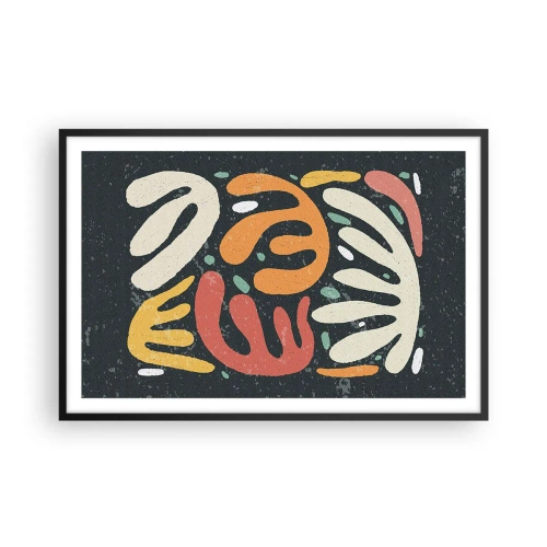 Poster in cornice nera - Composizione: adesso ti acchiappo - 91x61 cm