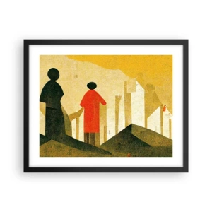 Poster in cornice nera - La strada è ancora lunga - 50x40 cm