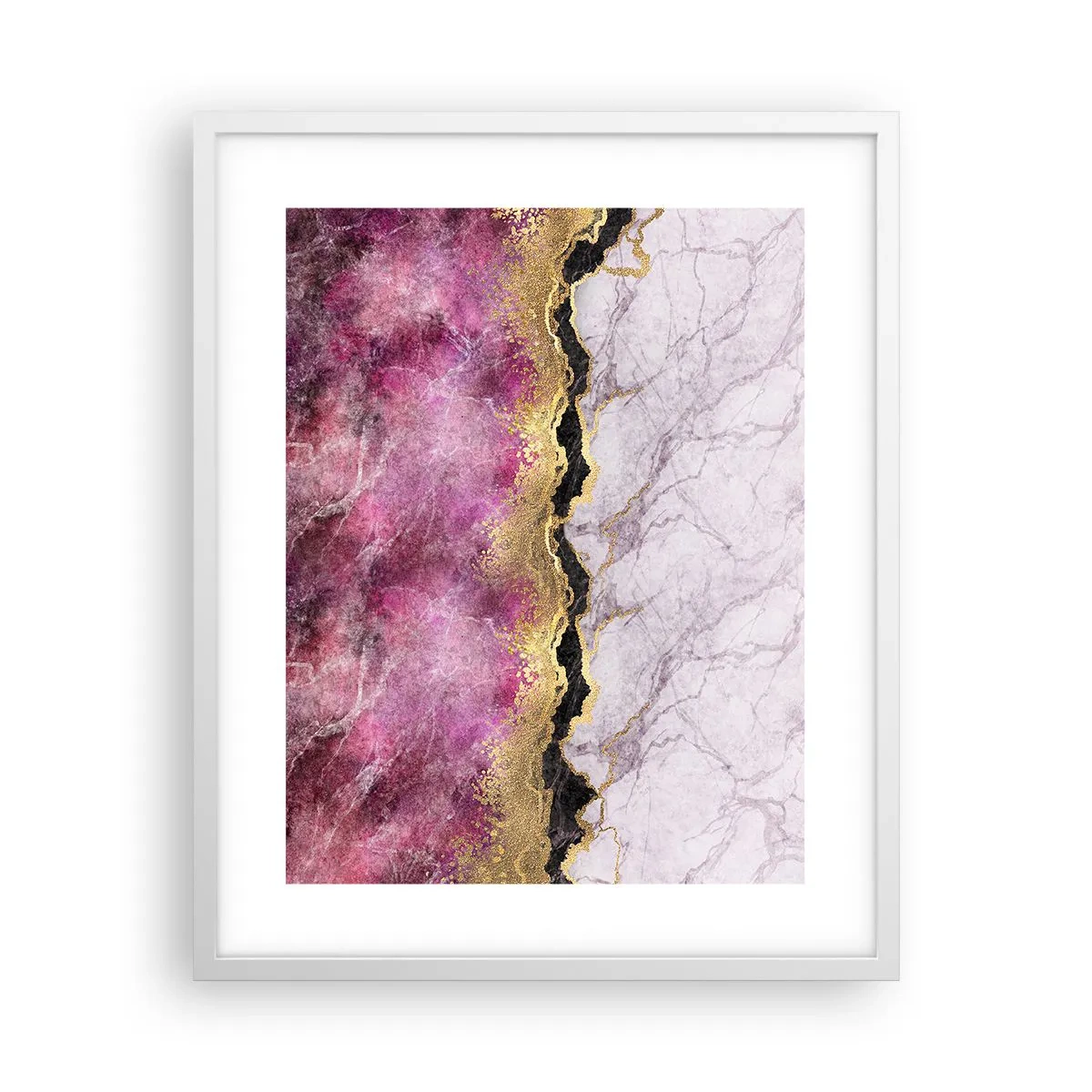 Poster in cornice bianca - Sul confine - 40x50 cm