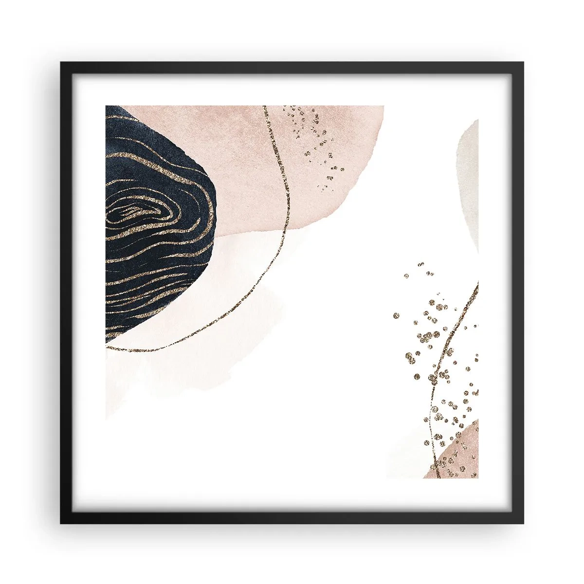 Poster in cornice nera - Tutto scorre - 50x50 cm