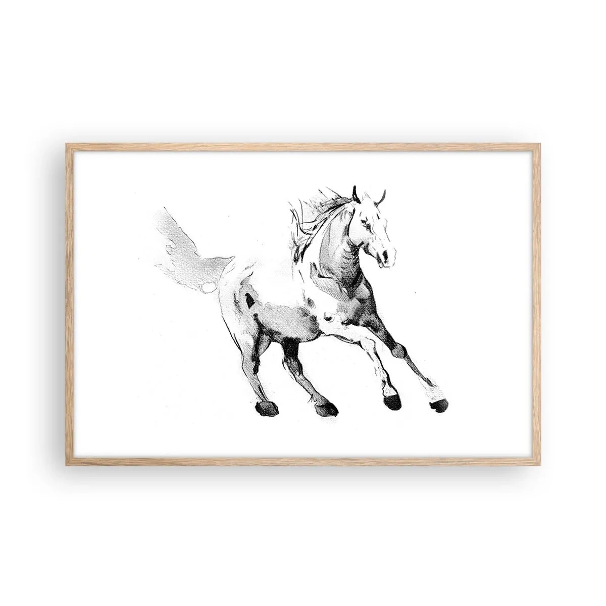 Poster in cornice rovere chiaro - Anima indomabile - 91x61 cm