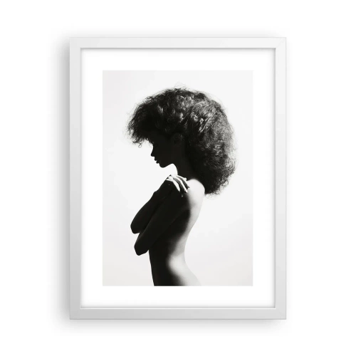 Poster in cornice bianca - Come un fiore su un gambo snello - 30x40 cm
