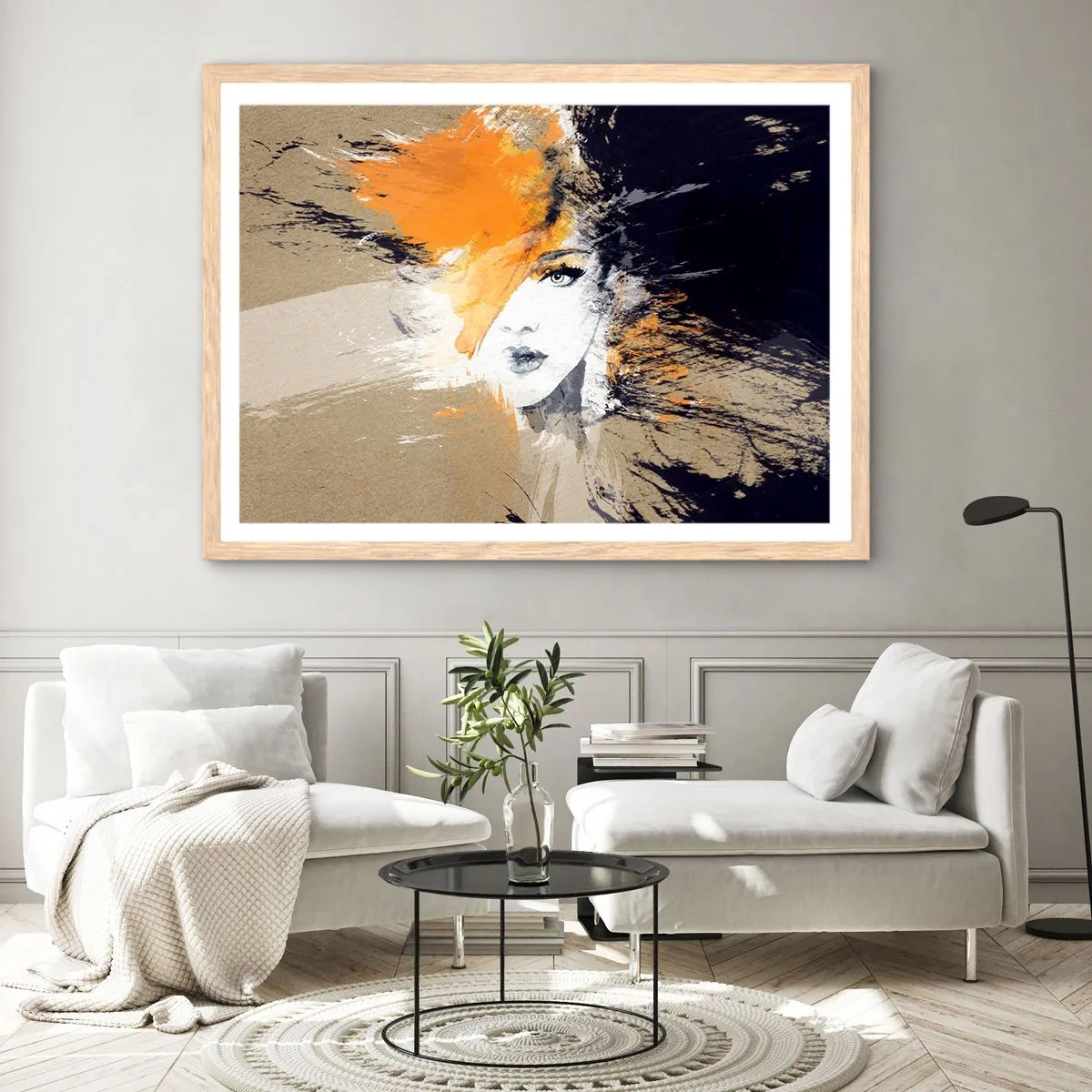 Poster in cornice rovere chiaro - E la luce fu - 91x61 cm