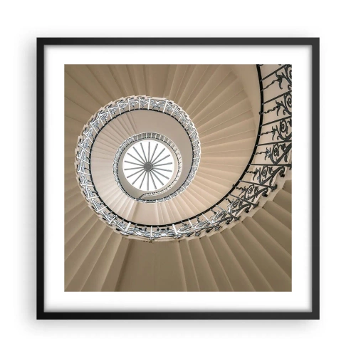 Poster in cornice nera - Al centro della chiocciola - 50x50 cm