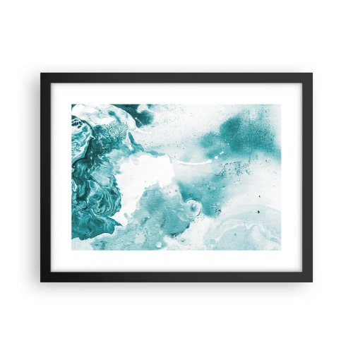 Poster in cornice nera - Palude blu - 40x30 cm