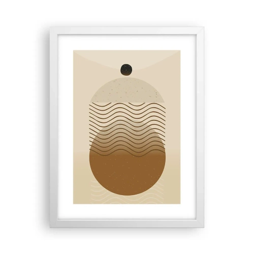 Poster in cornice bianca - Sull'origine delle figure geometriche - 30x40 cm