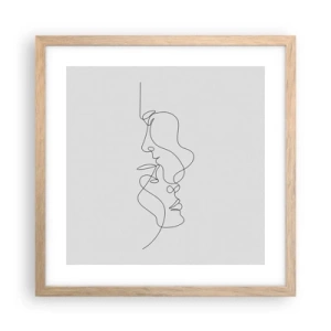 Poster in cornice rovere chiaro - Il calore dei desideri malinconici - 40x40 cm