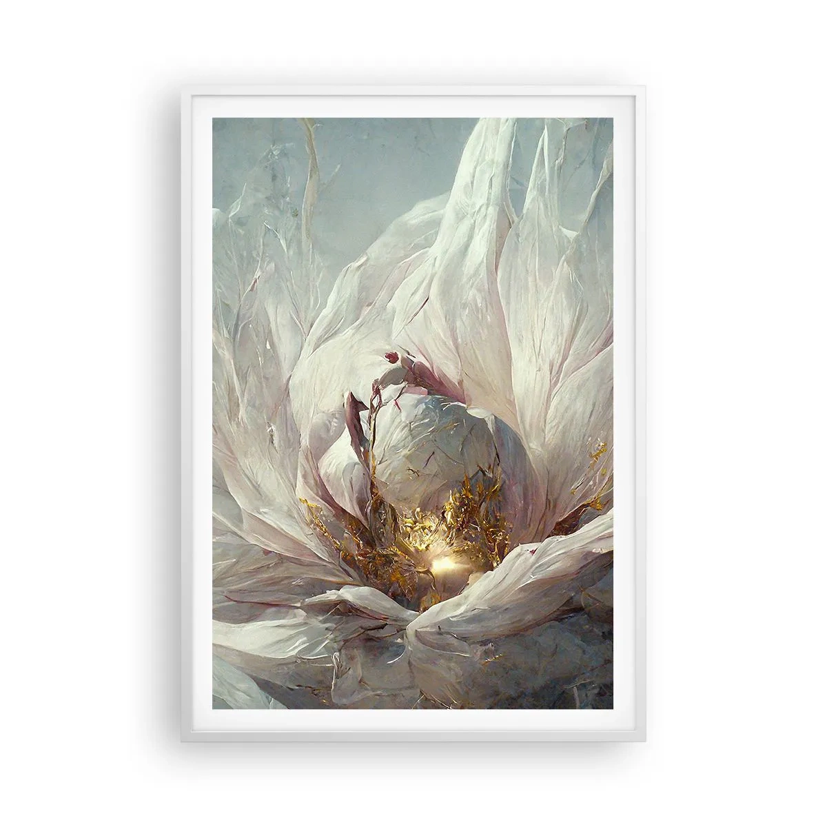 Poster in cornice bianca - Fiorisce ogni cento anni - 70x100 cm
