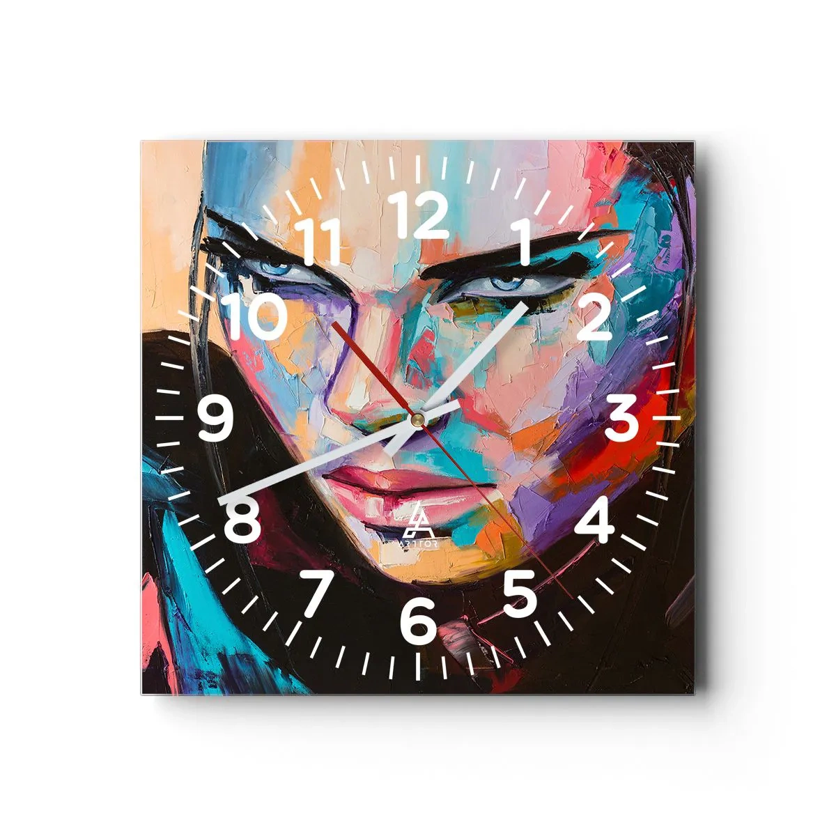 Orologio da parete - Orologio in Vetro - Cuore selvatico - 40x40 cm
