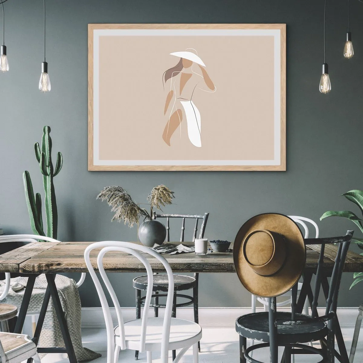 Poster in cornice rovere chiaro - La moda è un gioco - 70x50 cm