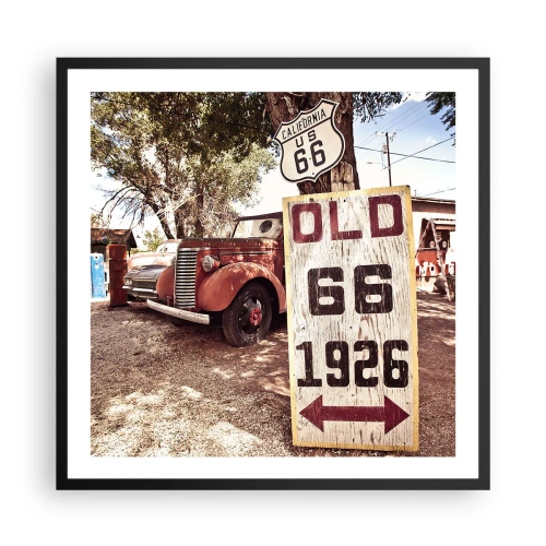 Poster in cornice nera - La leggenda della provincia americana - 60x60 cm