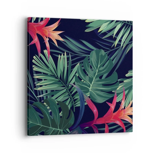 Quadro su tela - Stampe su Tela - Fiammante nel verde - 40x40 cm
