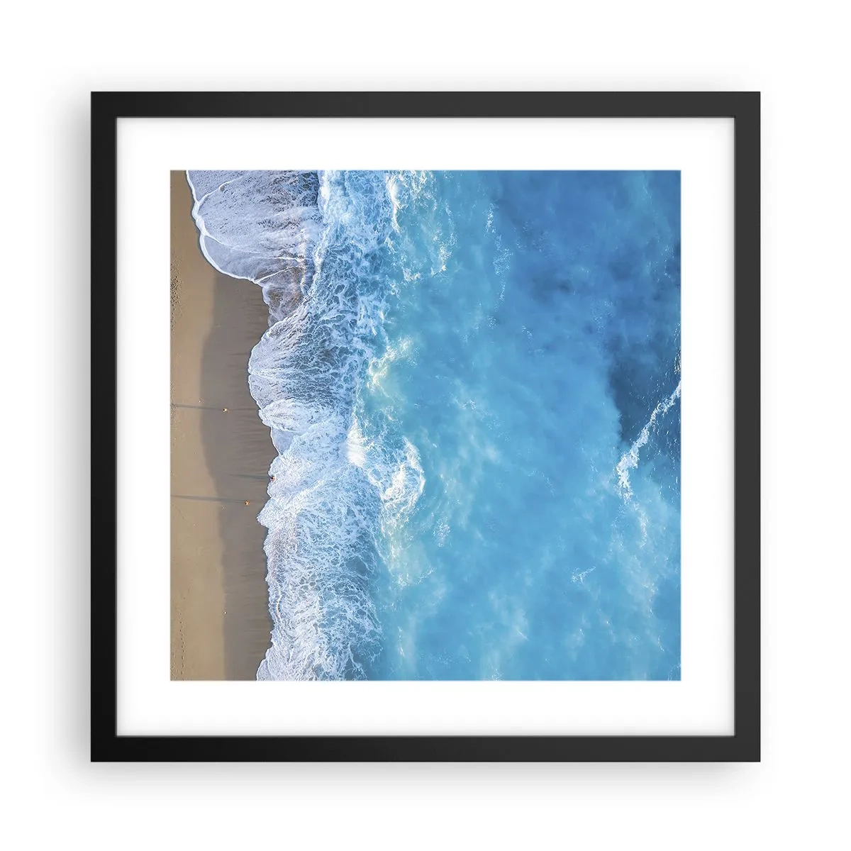 Poster in cornice nera - La forza del blu - 40x40 cm