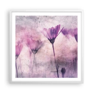 Poster in cornice bianca - Il sogno dei fiori - 60x60 cm