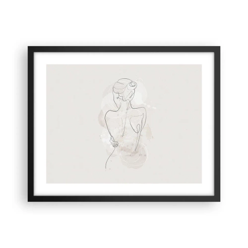 Poster in cornice nera - Come uno strumento delicato - 50x40 cm