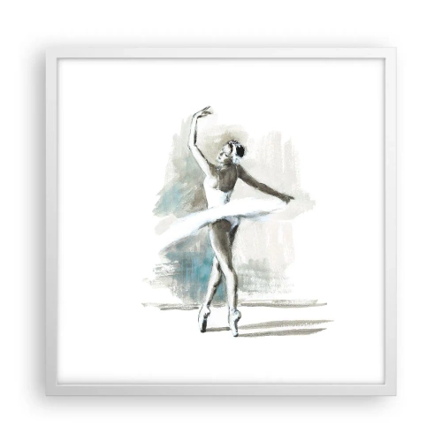 Poster in cornice bianca - Tramutata in un cigno - 50x50 cm