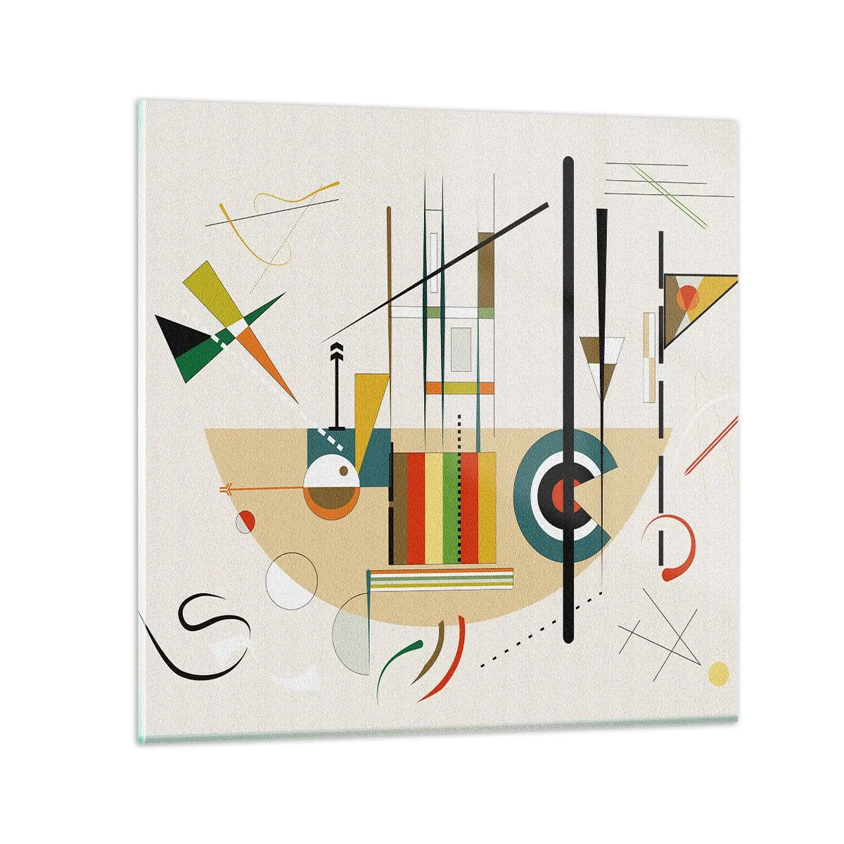 Quadro su vetro - E il mondo ride - 30x30 cm