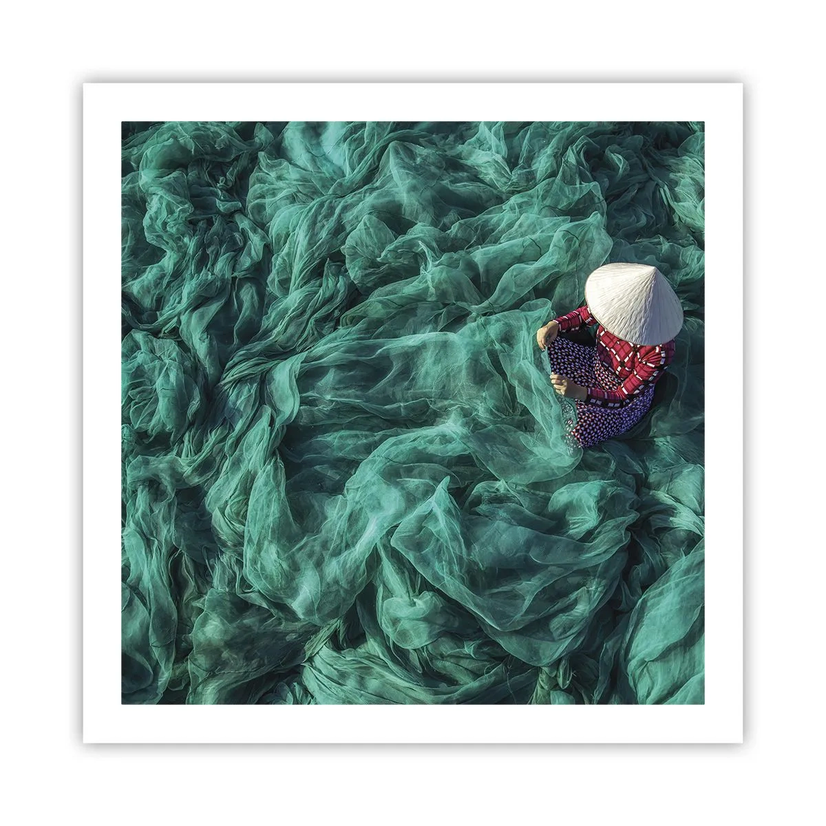 Poster - Nel mare di reti - 60x60 cm