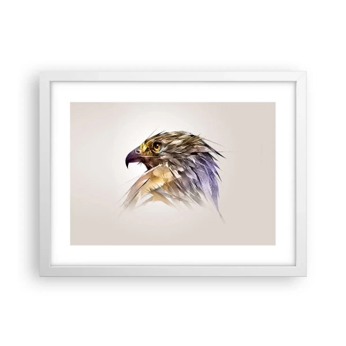 Poster in cornice bianca - Ritratto di guerriero - 40x30 cm