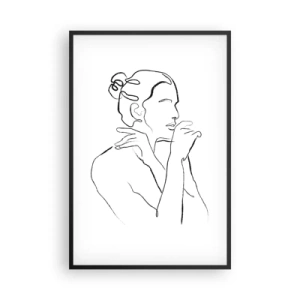 Poster in cornice nera - Nudo: mistero sensuale - 61x91 cm