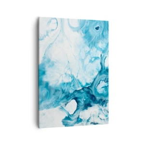Quadro su tela - Stampe su Tela - Motivo astratto nei toni del blu - 50x70cm - Concerto di blu - Decorazione murale moderna per soggiorno e camera da letto ARTTOR