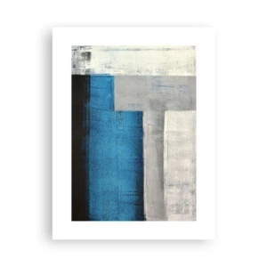 Poster - Composizione poetica in grigio e blu - 30x40 cm