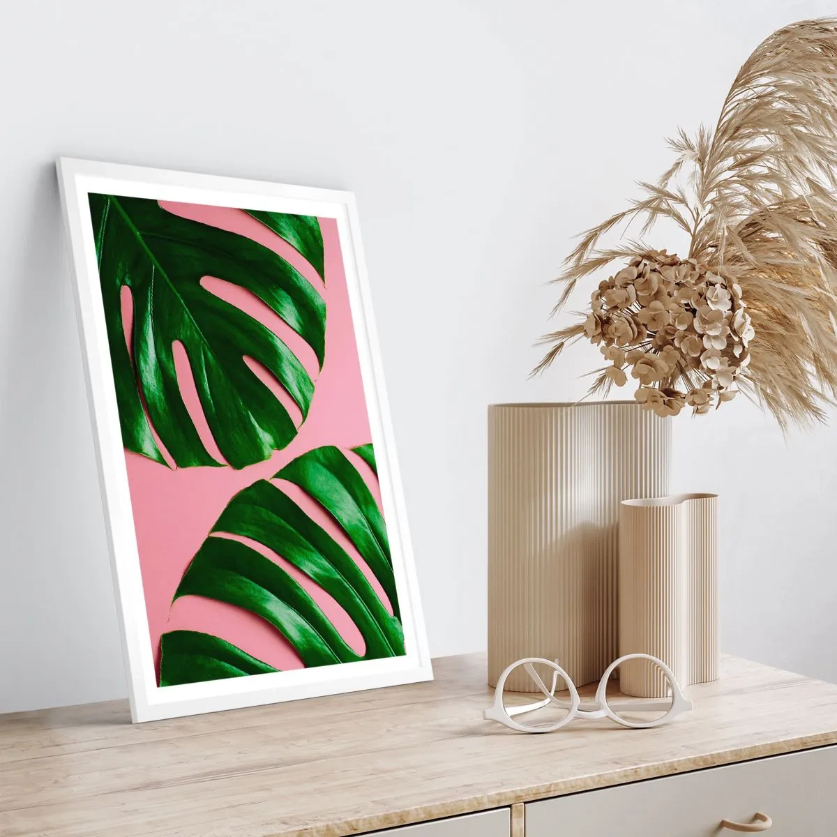 Poster in cornice bianca - Appuntamento in verde - 70x100 cm