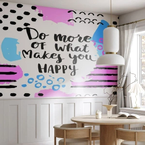Fotomurali Standard Eco - Come essere felici - Affermazione, Massima, Parole - 250x175 cm