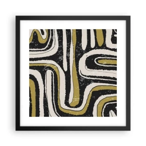 Poster in cornice nera - Composizione: strade e vicoli - 40x40 cm