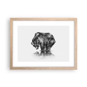 Poster in cornice rovere chiaro - Fa piacere vedere chi ci è caro - 40x30 cm