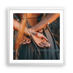 Poster in cornice bianca - Legata alla natura - 50x50 cm