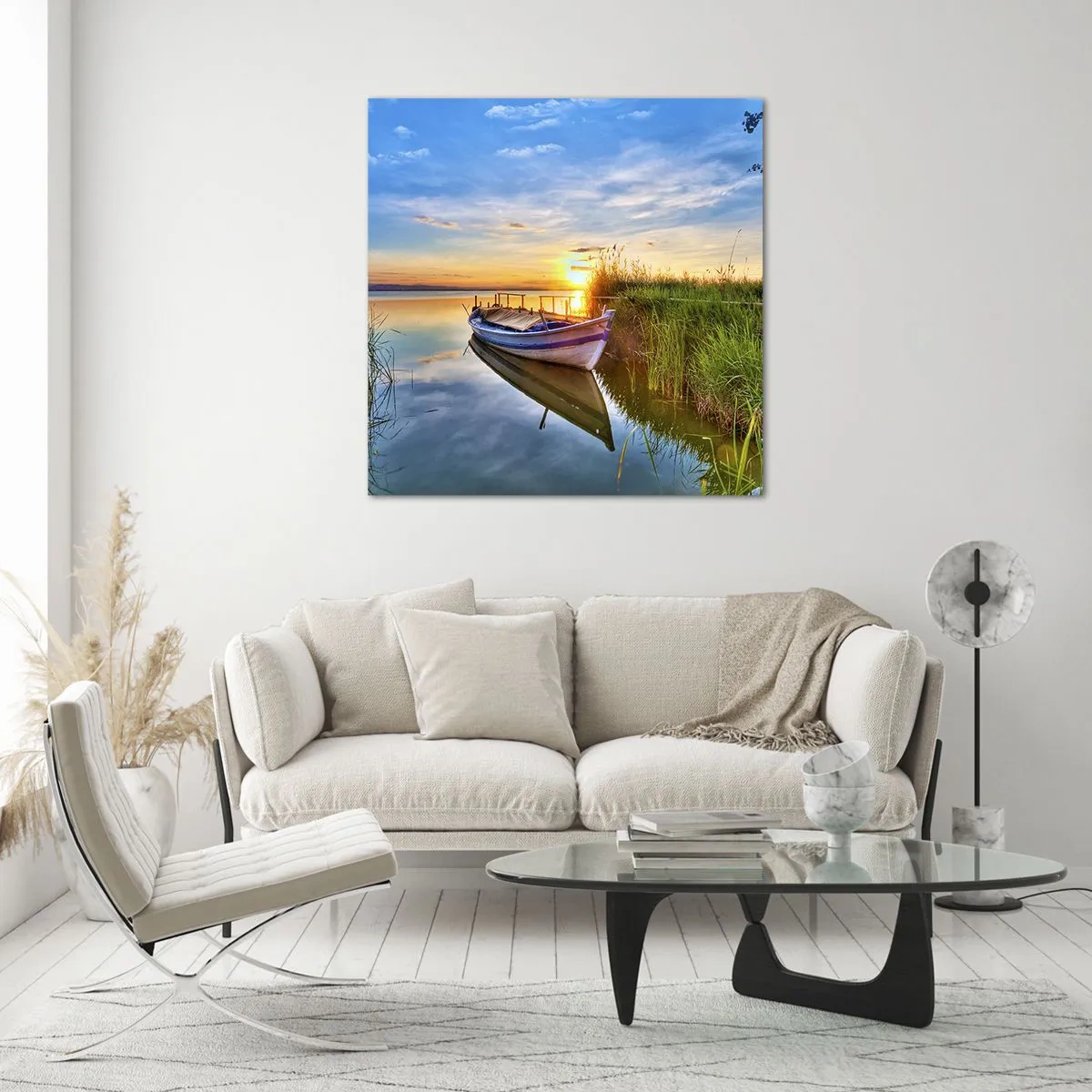 Quadro su vetro - L'insenatura dei sogni realizzati - 40x40 cm