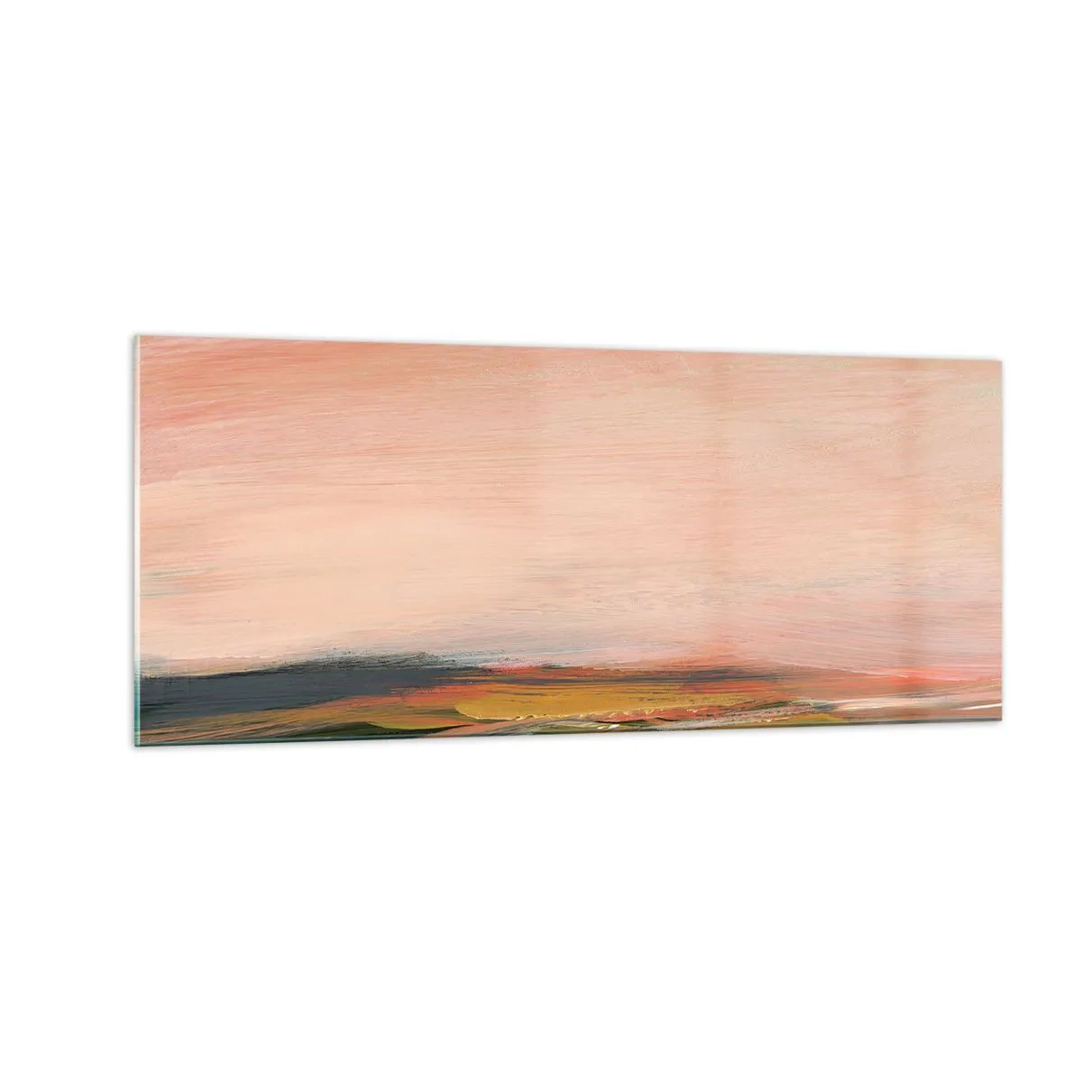 Quadro su vetro - In tonalità di rosa - 100x40 cm