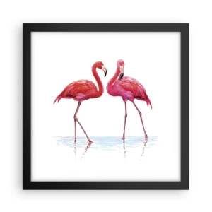 Poster in cornice nera - Appuntamento in rosa - 30x30 cm